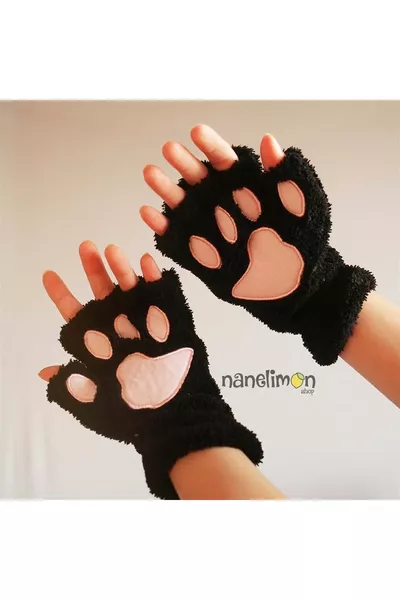 Gants Pattes Doux Noir