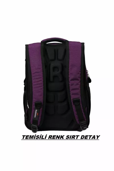 Black  Waterproof Lined Fabric Backpack