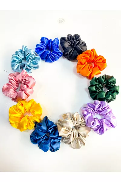 Набор цветных сатиновых заколок