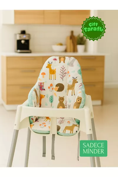 وسادة كرسي طعام للأطفال بتصميم طبيعي أخضر