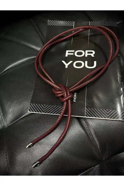 Knot Detailed Cord Belt, Dress Belt, Jacket Belt, Shirt Belt