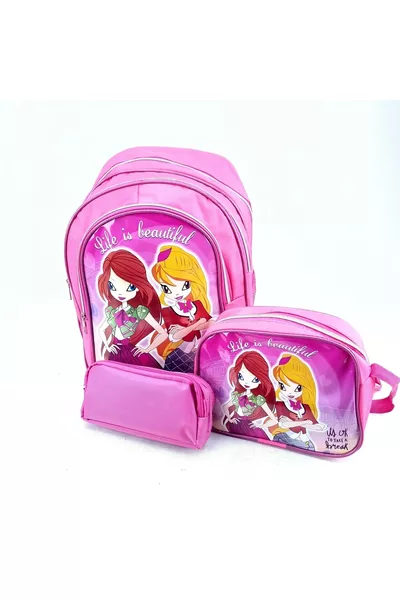 Girls' Picture Lunch Bag with Gift for Elementary and Preschool Students