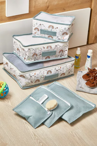 Сумка для ухода за малышом Rainbow, набор из 6 предметов