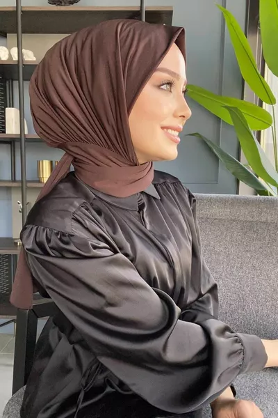 Scialle marrone Scialle Pronto a Snap 