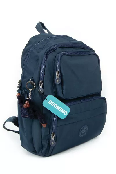 Fcstore Crinkle Fabric Waterproof Large Navy Crinkle Backpack/Laptop School Bag