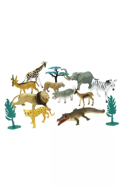 Piece - Cm Toy Wild Animals Set in a Bucket