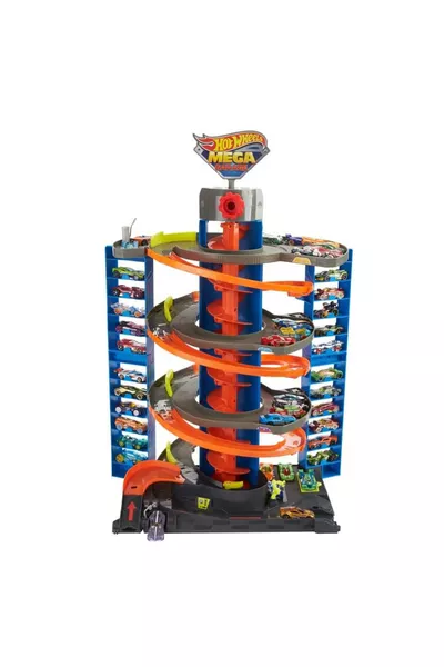 مجموعة ألعاب المرآب الضخم، سيارة واحدة، مصعد و مساحة لتخزين أكثر من سيارة