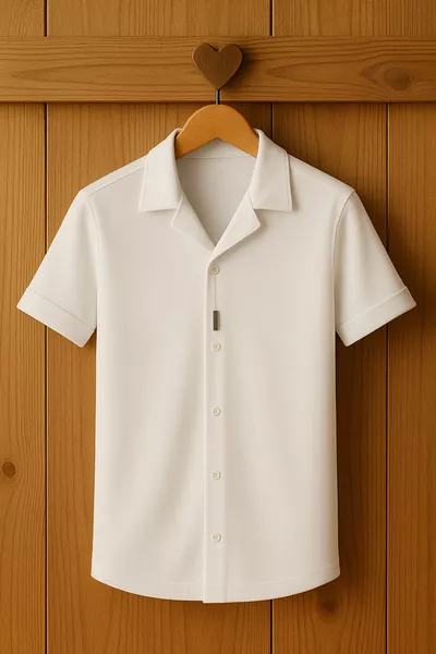 قميص رجالي أبيض واسع