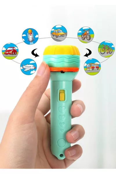Projecteur éducatif à lampe de poche avec images - Lampe de poche colorée avec diapositives