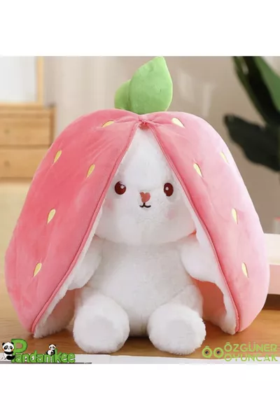 أوزغونر ألعاب. أرنب بحقيبة فراولة. هدية مميزة للحبيب