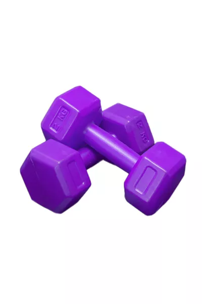 PURPLE 2 KG x 2 Pieces Total 4 KG Dumbbell Set 4 KG Dumbbell Set