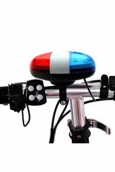 صفارة دراجة ركتوس مع 4 أصوات مختلفة + 6 أضواء LED مختلفة + صافرة شرطة