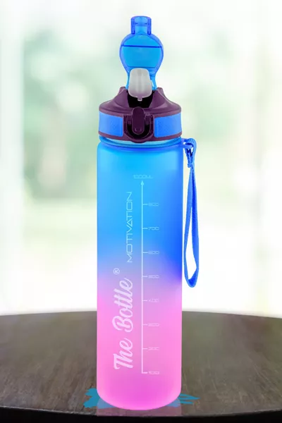 1 L Water Bottle Motivational Sticker Sports Water Bottle Gym Water Bottle BPA Free