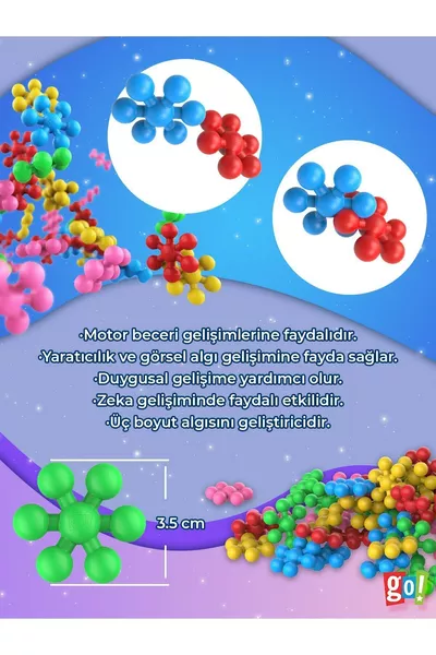 لعبة تعليمية لبناء جزيئات رقائق الثلج عدد ألعاب البناء