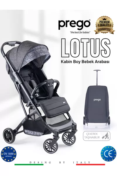 Landau bébé pliable Lotus à une main + Protection contre la pluie