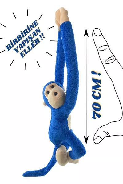 Spielzeugaffe mit klebrigen Händen und Schlaffreund Kuschelaffe zum Umarmen