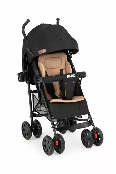 عربة أطفال قابلة للاستلقاء بالكامل Sweet Baston (أسود)