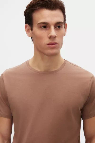 Ds Damat Slim Fit Vizon Bisiklet Yaka % Pamuklu Nefes Alabilen T-Shirt