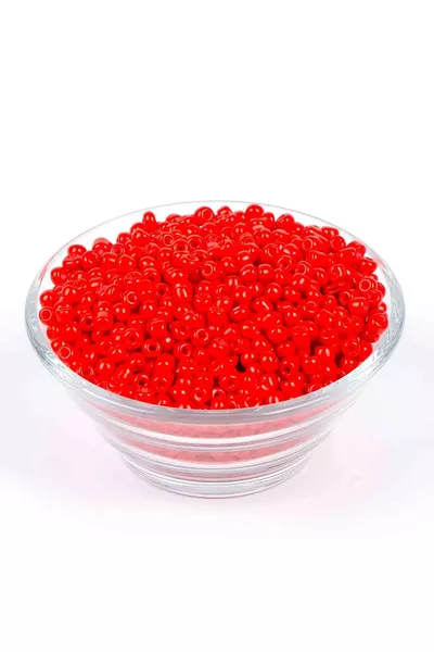  Gram - Perline di Sabbia Rosse Grandi da 4 Mm, Perline per Creazione Gioielli, ( Grammi, ~ Pezzi)