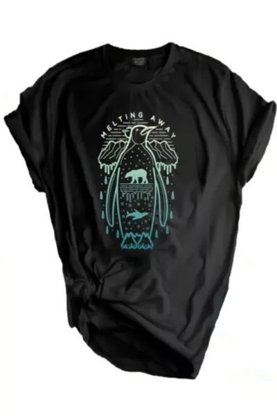 T-shirt unisexe à imprimé Store, coupe normale, pour activités de plein air