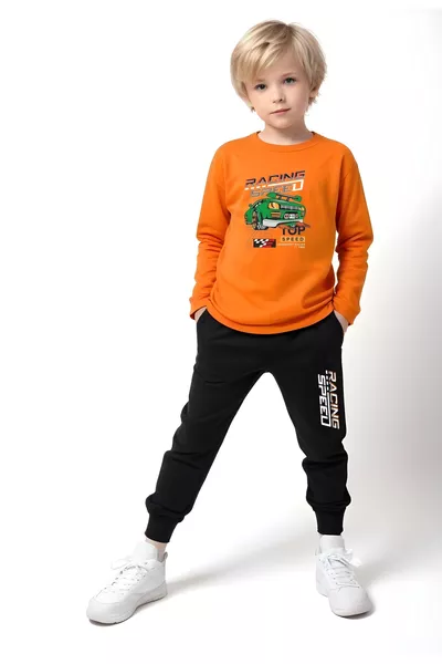 Boys' Racing Speed Round Neck Pajama Set