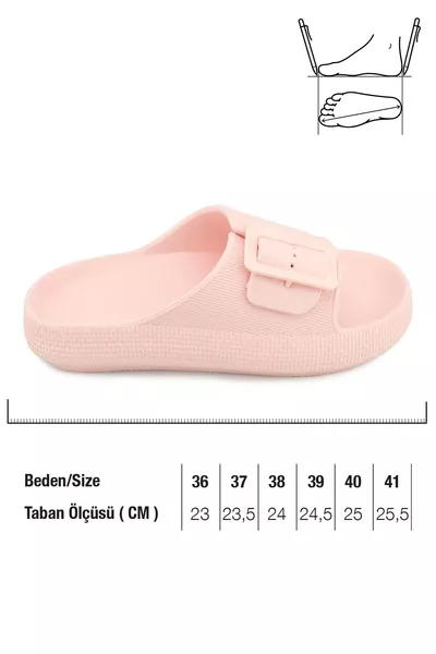Women's Summer Single-Buckle Adjustable EVA Bath Garden Pool Beach Slippers