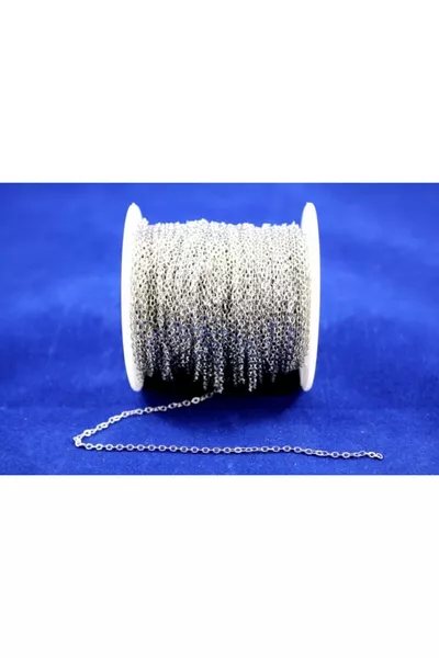 1 Meter - 0, mm Rechte Ketting, Ketting voor Sieraden, Sieradenketting, Nikkel Geplateerd