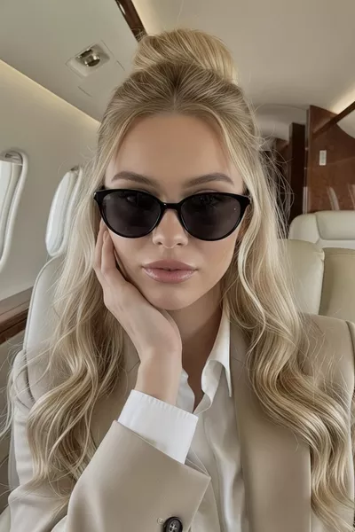 نورا نظارات شمسية بعين القطة - إطار أسود رفيع موديل أنيق للنساء – حماية 