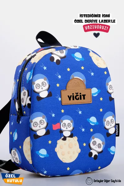 Personalized Name - Astronaut Panda 0-8 Years - Preschool, Kindergarten Kids Backpack