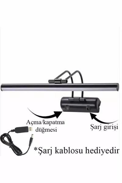 إضاءة ليد أوسرام فلوت قابلة للشحن ببطارية، غلاف أسود، ممر، ضوء نهاري، لوحة ليد، بجعة، مصباح جداري قابل للشحن بالبطارية