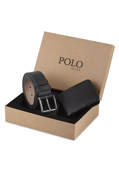 Men's Black Belt with Box