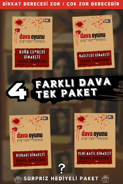 لعبة المحقق، لعبة الطاولة، 3 قضايا في حزمة واحدة، ملف قضية لحل جريمة قتل، من القاتل