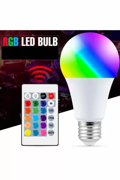 Nanopro RGB Remote Controlled LED Color Bulb 9W (White Light and Multicolor) Adjustable / Dimmable