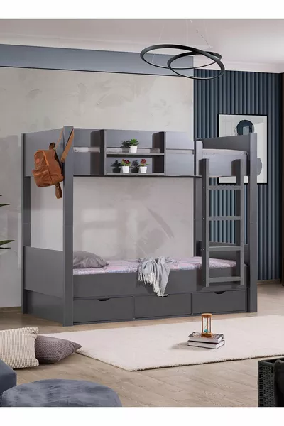 Bunk Bed, Asia Detachable Bunk Bed with Drawer