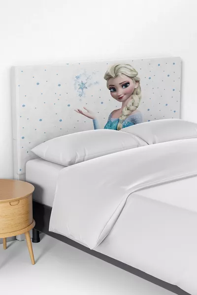 Copri testata del letto per bambini con motivo Elsa blu di Frozen