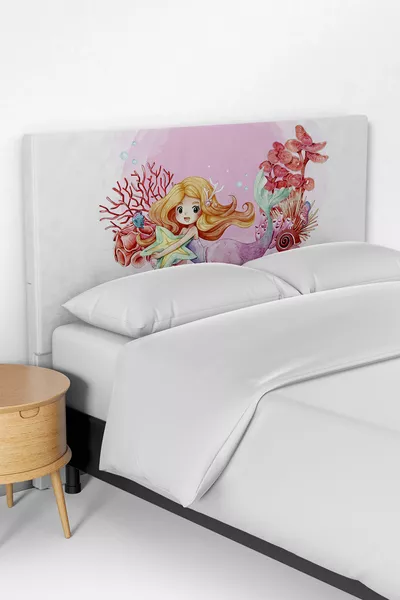 Copertura per testiera del letto per bambini con motivo sirena