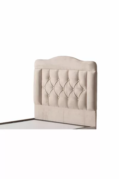 Single-Person Vogue Luxury Cream Fabric Headboard cm
