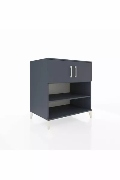 Kronos Dresser 3 Shelves 2 Doors Anthracite-Anthracite