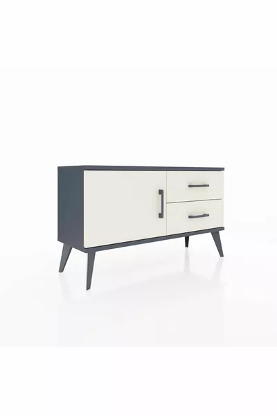 Arges Dressoir Enkele Plank 2 Lade Enkele Deur Antraciet-Patrijssteen