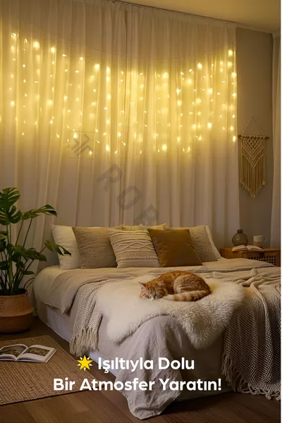 8-функционална висяща LED лампа с ресни, добавяема LED украса, LED лампа, коледна светлина (4 МЕТРА)