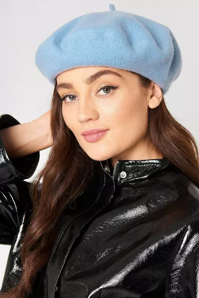 French Painter Australia Wool Felt Beanie Baby Blue