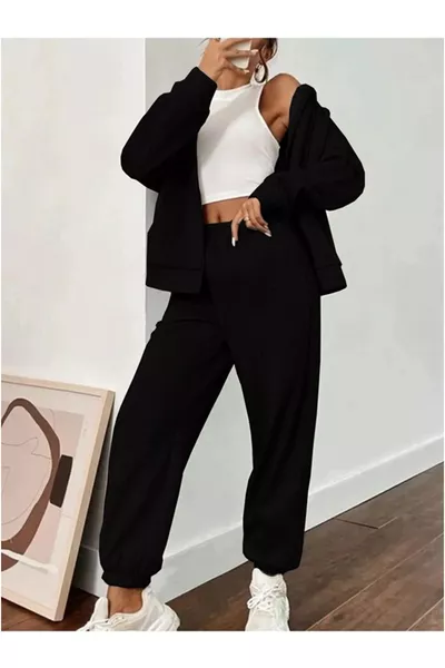 طقم رياضي من كنزة وبنطال موسمي بحجم كبير