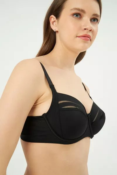  Hanna Padded Supportive Striped Single Bra