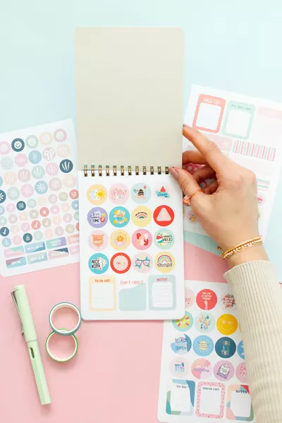 كتاب الملصقات  ملصق ملون دفتر ملصقات SERI