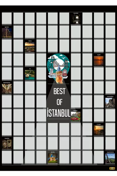 Плакат Best of İstanbul Kazı kazan,  места за посещение в Истанбул с възможност за издраскване