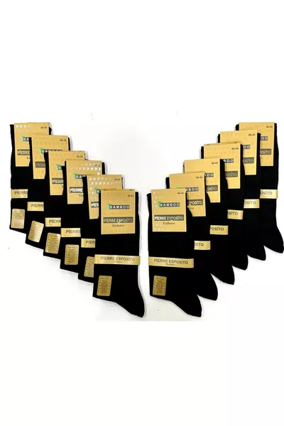 ستة أزواج من جوارب الذكور السوداء المعطرة من البامبو