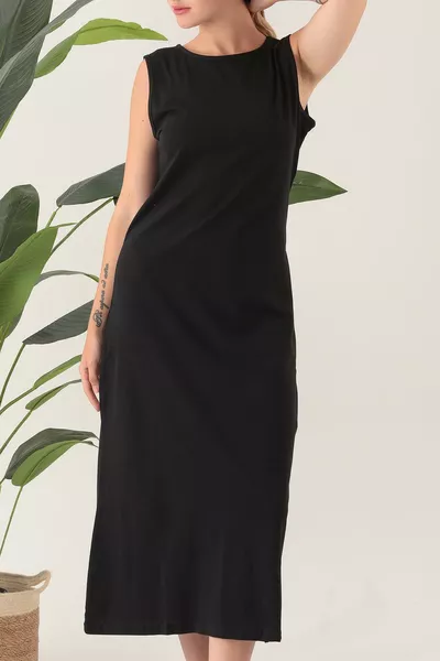 Sleeveless Long Dress Lining Slip Petticoat Jumpsuit % Cotton