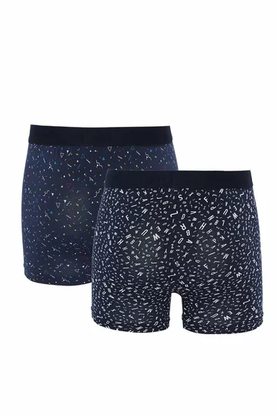 بوكسر رجالي قطني مرن بليكر بطبقتين