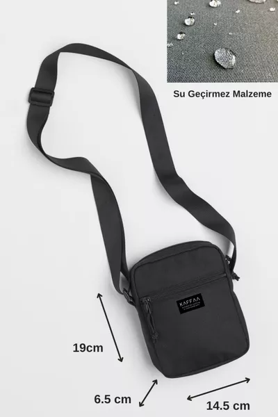 Unisex Schoudertas en Handtas met Ritssluiting en Zakjes - Herentas - Damestas