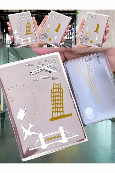 غطاء جواز سفر شفاف مقاوم للماء، طراز عالمي، عبوتان